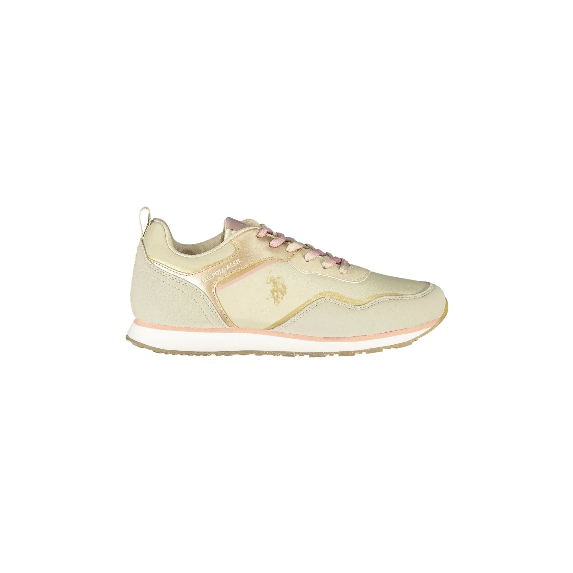 U.S. POLO ASSN. Scarpe Sportive Donna Beige con Lacci a Contrasto Sneakers - foto prodotto